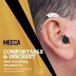 Behind The Ear Sound Amplifier - BTE Hearing Ear Amplification Device and Digital Hearing Aids for Seniors PSAD for The Hard of Hearing, Noise Reducing, Black, by MEDca - Image 3