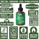 USDA Organic Licorice Root Extract Liquid Drops Supplement. Vegan Tincture for Digestion + Respiratory Health. Extracto de Regaliz Root Oil Herb. Zero Sugar, Gluten Free Supplements for Women and Men - Image 3