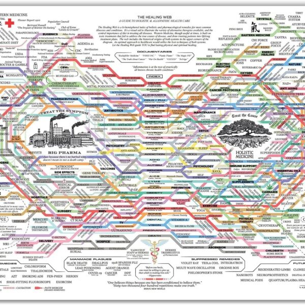 Generic The Healing Web Poster - Natural Remedies Chart 16x24inch-Unframed