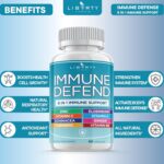 8 in 1 Immune Defense Support, Immunity Vitamins Supplement Booster with Zinc 50mg, Vitamin C Elderberry Vit D3 5000 IU, Turmeric Curcumin & Ginger, Echinacea - Allergy Relief for Kids Adults (2 Pack) - Image 5