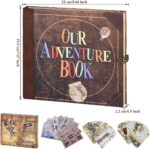 Adventure Book 148-Page DIY Handmade Scrapbook Kit - Embossed Leather Cover - Gift Boxed with Full DIY Accessories for Couples, Weddings, Anniversaries & More for Life’s Greatest Adventures - Image 4