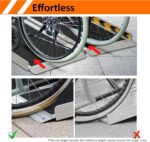 Portable Wheelchair Ramp 7FT, 84" L x 29" W Non-Skid Aluminum Foldable Handicap Ramps for Steps, 800lbs Capacity Threshold Ramps, Lightweight with Handle, for Home,Stairs,Doorways,Curbs (7FT) - Image 5