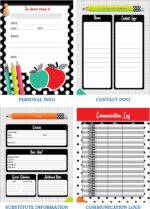 Schoolgirl Style Black, White and Stylish Teacher Planner—Undated Weekly/Monthly Lesson Plan Book and Record Organizer for Classroom or Homeschool (8 inches x 11 inches), multi (105029) - Image 6
