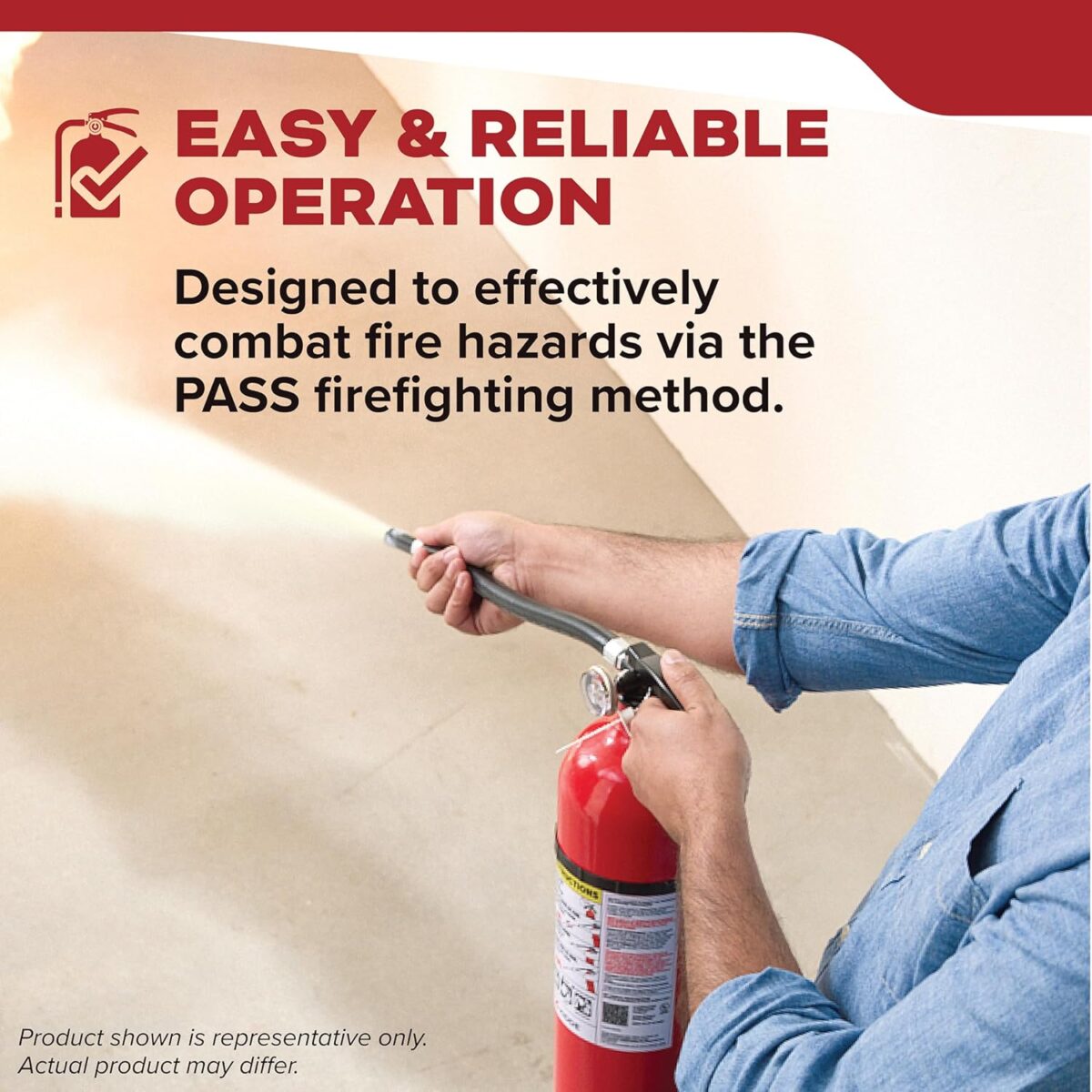 Kidde Fire Extinguisher for Home & Office Use, 2-A:10-B:C, 4 Lbs., Hose & Wall Mount (Included) - Image 7
