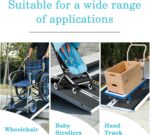 3FT Wheelchair Ramp, Non-Slip Portable Aluminum Ramp for Disabled Single-Fold 800lbs Weight Capacity for Steps Stairs and Thresholds - Image 5