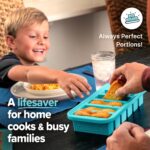Souper Cubes Silicone Freezer Molds Gift Set with 2 Tbsp, 1/2, 1, and 2 Cup Silicone Freezer Trays With Lids - Meal Prep and Kitchen Essentials Bundle - Aqua - Image 4