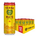 Guayakí Yerba Mate, Organic Sparkling Energy Drink Alternative, Cranberry Pomegranate, 80mg Natural Plant Based Caffeine, Smooth Energy & Focus, Carbonated, 12 Oz (Pack of 12) (Packaging May Vary)