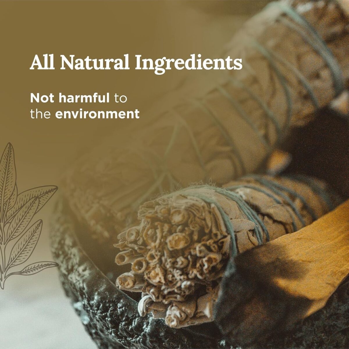 Magnificent 101 3 Long Lasting Pure Sage + Palo Santo Candles | 3.5 Oz Each - 42 Hour Burn | Natural, Organic Soy Candles for House Energy Cleansing & Manifestation Sage Smudge Kit Incense - Image 3