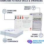Mind Brain Emotion 52 Essential Coping Skills Cards - Self Care Exercises for Stress and Social Anxiety Relief - Resilience, Emotional Agility, Confidence Therapy Games for Teens, Adults - Image 2
