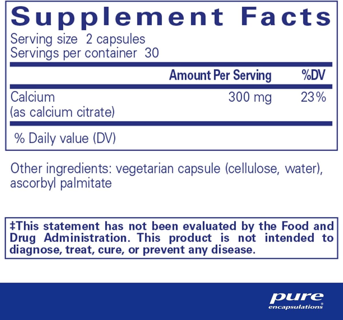 Pure Encapsulations Calcium (Citrate) - Supplement for Bone, Teeth, Colon, and Cardiovascular Health Support* - with Premium Calcium Citrate - 60 Capsules - Image 2