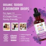 MaryRuth Organics Toddler Elderberry Syrup, USDA Organic Elderberry, Sugar Free Kids Immune Support Supplement for Ages 1-3 Years, Clean Label Project Verified®, Vegan, Non-GMO, Gluten Free, 1 Fl Oz - Image 8