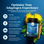 Herbal Adaptogen Mood Support Supplement - Calming Adaptogens Supplement for Stress & Cortisol Management with Ashwagandha Rhodiola Rosea & Maca Root - Vegan Non GMO & Daytime Friendly - 60ct - Image 3