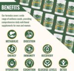 Super Greens Powder Superfood Supplement + Electrolytes & Tonic Herbs | Organic Greens, Adaptogens, Shilajit, Antioxidants, Prebiotic & Probiotic & Postbiotic | for Gut, Energy & Immune | 30 Servings - Image 4