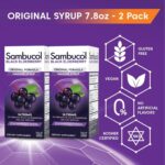 Sambucol Black Elderberry Syrup - Sambucus Syrup, Black Elderberry Liquid, Immune Support for Kids and Adults, High Antioxidants, Gluten Free - Original Formula, 7.8 Fl Oz, 2-Pack - Image 3