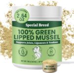 Green Lipped Mussel Powder for Dogs & Cats - 100% New Zealand Green Lipped Mussels - Natural Hip & Joint Supplement for Joints, Tendons, Ligaments, Muscles - 75 Grams - Up to 250 Servings