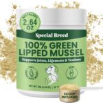 Green Lipped Mussel Powder for Dogs & Cats - 100% New Zealand Green Lipped Mussels - Natural Hip & Joint Supplement for Joints, Tendons, Ligaments, Muscles - 75 Grams - Up to 250 Servings