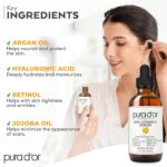 PURA D'OR 20% Vitamin C Serum 4 Oz - Lightweight Maximum Strength Formula - Retinol, Hyaluronic Acid, Ferulic Acid - Professional Grade Treatment For Face & Eyes, Wrinkles - Men & Women - Image 4