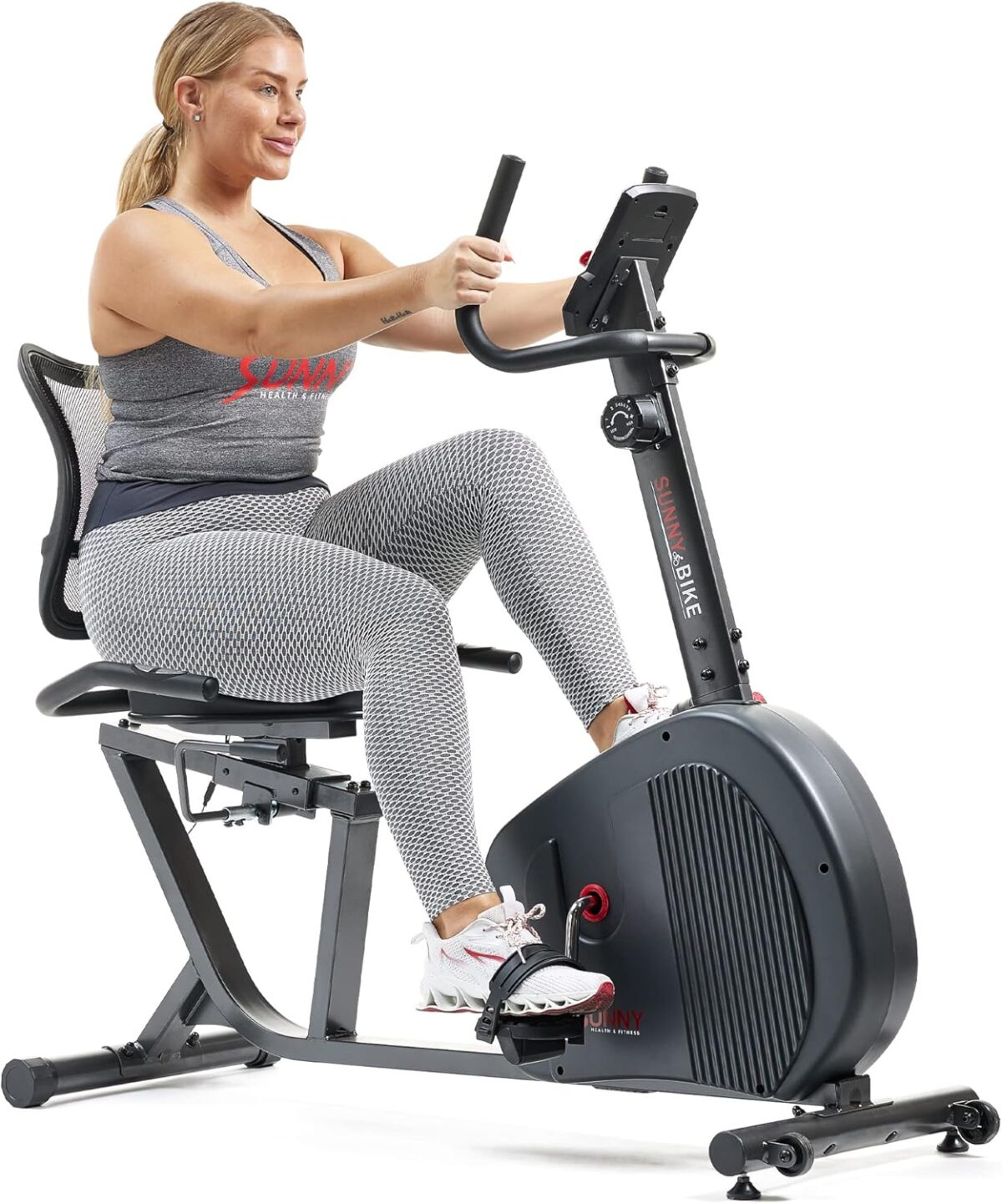 Sunny Health & Fitness Recumbent Exercise Bike w/Optional Exclusive SunnyFit™ App and Enhanced Bluetooth Connectivity - Image 1