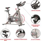 Sunny Health & Fitness Indoor Cycling Exercise Bike w/4-Way Adjustable Seat & Pulse Sensors, Home Cardio Training Equipment w/Micro-Adjustable Magnetic Resistance, Optional 29, 30, 40 Pound Flywheel - Image 3