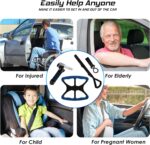 4pc Mobility Standalone Kit:Car Door Assist Handle for Elderly & Adjustable Standing Aid Safety Handle & Liberty Lift Assist with Hook Gift for Seniors, Disabled, Pregnant to Convenient Travel - Image 8