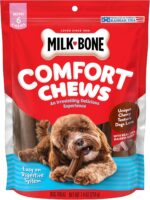 Milk-Bone Mini Comfort Chews, Rawhide Free Dog Treats with Unique Chewy Texture and Real Beef, 6 Mini Chews (Pack of 5) - Image 2