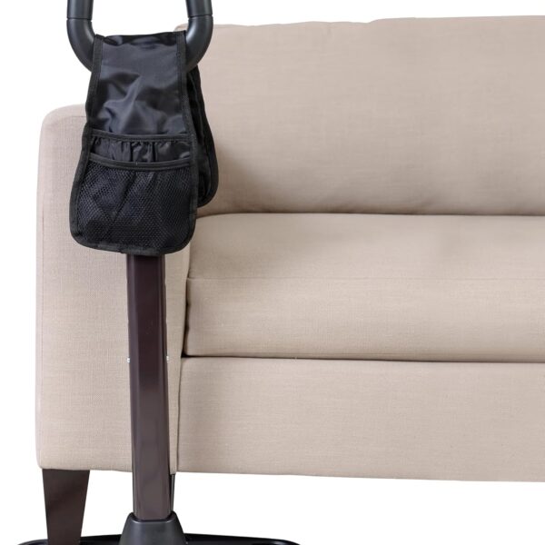 Stander CouchCane, Standing Assistance Aid for Adults, Seniors, and Elderly, Chair Lift Assist, Standup Support, Adjustable Mobility Couch Rails, with Safety Grab Bar Handle and Organizer Pouch