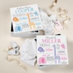 Let's Make Memories Personalized Baby's First Keepsake Box - Memento Storage - Memories Box - Nursery Décor - For Boys - 6" Hx12 Square - Image 2
