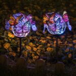 Outdoor Solar Garden Lights - 2 Pack Solar Powered Garden Stake Lights with 18 Butterflies and Copper String Lights, Multicolor - Image 6