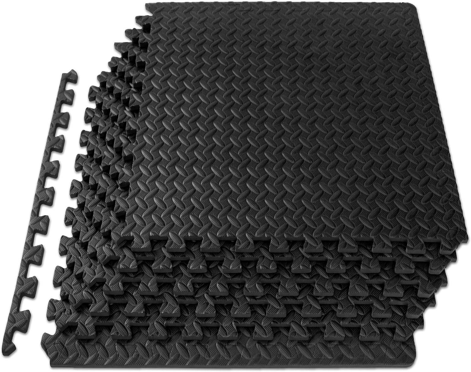 81MfOTcByXL._AC_SL1500_.jpg ProsourceFit Puzzle Exercise Mat ½ in, EVA Interlocking Foam Floor Tiles for Home Gym, Mat for Home Workout Equipment, Floor Padding for Kids, Grey, 24 in x 24 in x ½ in, 144 Sq Ft - 36 Tiles - Image 1
