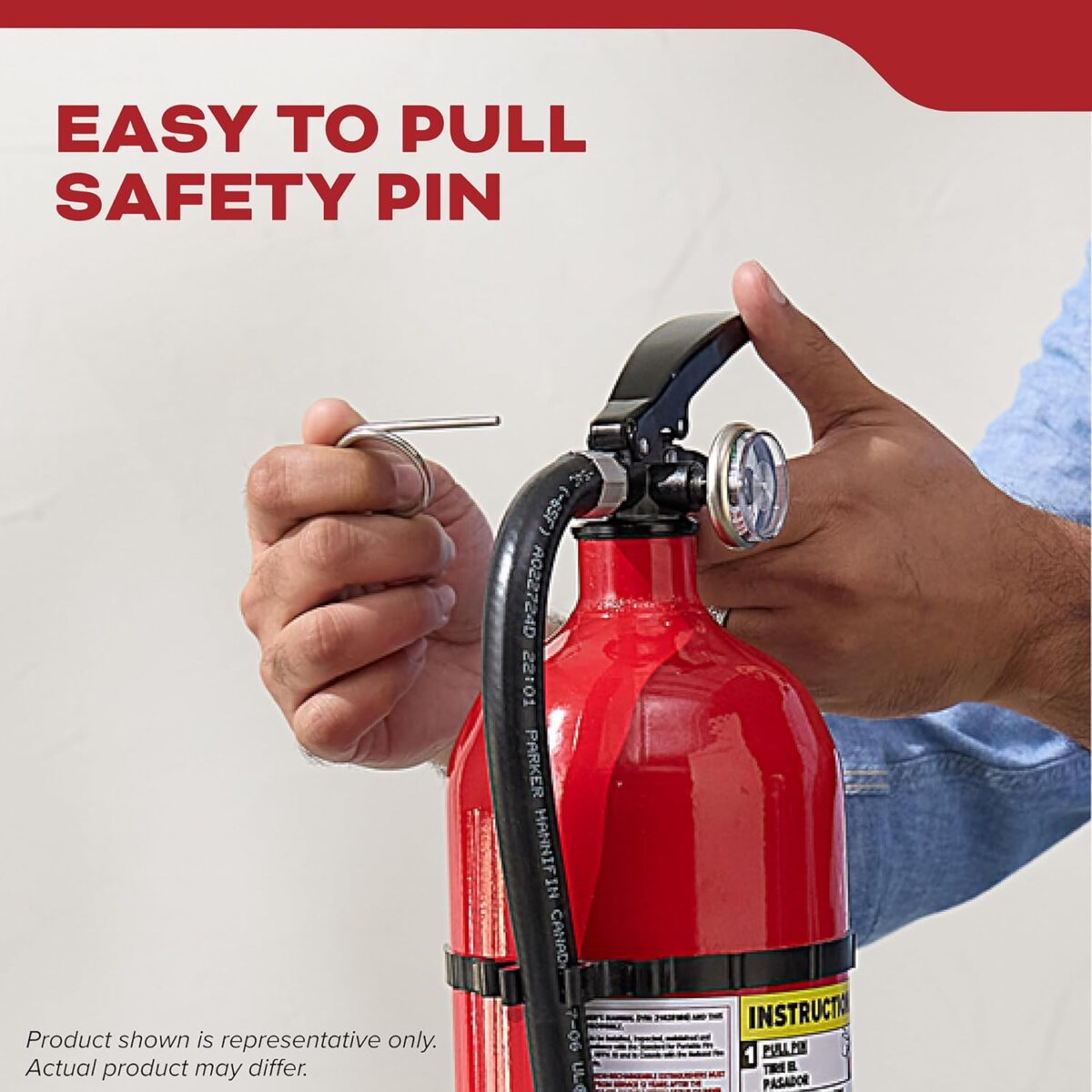 Kidde Fire Extinguisher for Home & Office Use, 2-A:10-B:C, 4 Lbs., Hose & Wall Mount (Included) - Image 9