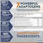 TruWild Adaptogen Blend with Cordyceps Maca Ashwagandha - Full Spectrum Mushroom Blend for Daily Support and Function, All Natural Formula with 7 Key Ingredients, 60 Capsules - Image 2