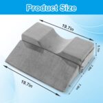 BALAPET Lash Pillows for Eyelash Extensions Ergonomic and Comfortable Velvet Foam Eyelash Pillow for Neck and Back Support Pillow Side Pockets can be Placed Tools,Easy to Graft Eyelashes(Gray) - Image 2