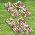 Collections Etc Outdoor Stone Landscape, Garden Border Path Mats, 12" L x 4" W - Set of 4 - Image 3