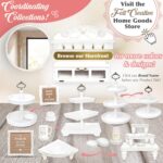 Rustic Wood Two Tiered Tray by Felt Creative Home Goods, Rectangle 2 Tier Serving Tray for Coffee Bar, Kitchen Counter, Dining Room Table, Cupcake Stand, Holiday and Farmhouse Decor (Rustic White) - Image 6