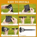 GIGALUMI Solar Lights Outdoor Waterproof, 6 Pack LED Solar Garden Lights, Solar Lights for Outside, Garden Decor for Yard, Patio, Landscape, Planter, Walkway (Warm White) - Image 4