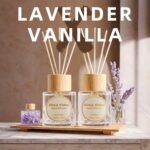 Reed Diffuser Set, Binca Vidou Lavender & Vanilla Natural Scent Oil Diffusers with Sticks for Home Office Bathroom Aromatherapy Decor 1.69oz x 2 - Image 2