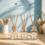 binca vidou Reed Diffuser Set, Lavender Vanilla Orange & Lemon Natural Scent Oil Diffusers with Sticks for Home Office Bathroom Aromatherapy Decor 2.7oz x 3 - Image 6