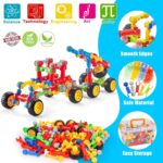 Kids STEM Building Toys for 3 4 5 6 7 8+ Year Old Boy Girl Birthday Gift, 125 Pcs Preschool Classroom Educational Building Blocks Stem Kits Activities Ages 3-5 4-8 5-7 6-8 Engineering Creative Games - Image 2