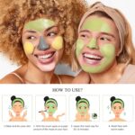 4 Pcs Clay Facial Mask Set - Turmeric, Vitamin C, Green Tea, Dead Sea Mud, and Rose Clay Skin Care Mask for Deep Cleansing, Moisturizing, and Refining Pores - 240g - Image 6