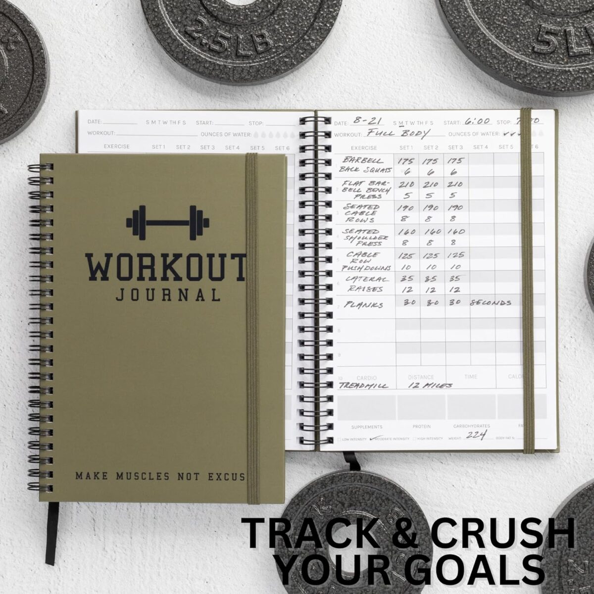The Ultimate Fitness Journal for Tracking and Crushing Your Gym Goals - Detailed Workout Planner & Log Book For Men and Women - Great Gym Accessories With Calendar, Nutrition & Progress Tracker - Image 4