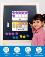 Coogam Magnetic Ten-Frame Set, Math Manipulative EVA Number Counting Games, Montessori Educational Toy Gift for Kindergarten Classroom Kids 3 4 5 Year Old - Image 5