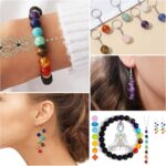 Raicegs Chakra Beads for Jewelry Making Real Natural Stone Beads for Bracelets Making Kits Healing Crystals DIY Gemstone for Necklace Earring Making - Image 5