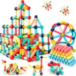 Magnetic Building Blocks STEM Educational Toy for Kids Montessori Learning Sticks and Balls Preschool Sensory Toys for Toddlers Gift for 3 Year Old Boys & Girls