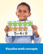 Coogam Magnetic Ten-Frame Set, Math Manipulative EVA Number Counting Games, Montessori Educational Toy Gift for Kindergarten Classroom Kids 3 4 5 Year Old - Image 3