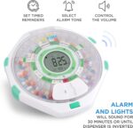 Live Fine 28-Day Automatic Pill Dispenser Clear Lid with Upgraded LCD Display and Key Lock, Sound & Light for Prescriptions, Medication, Vitamins, Supplements & More - Image 3