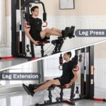 Fitvids Home Gym, Workout Equipment with Leg Press, Exercise Equipment for Home with Pulley System, Home Gym Equipment for Full Body Strength Training, Preacher Curl and Leg - Image 6