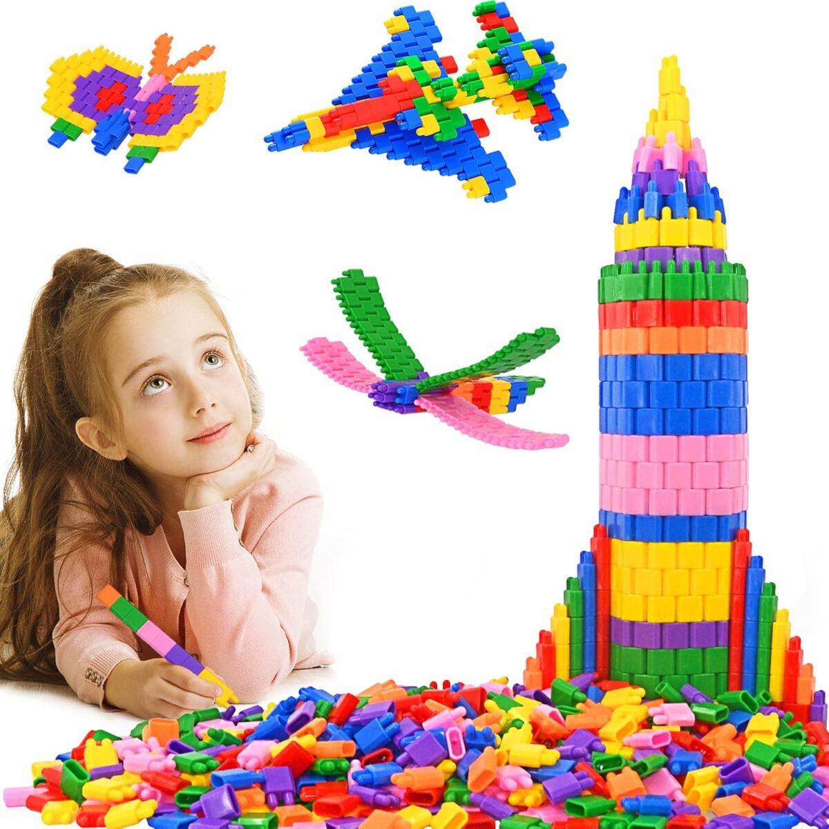 FUBAODA Kids 600pcs Set Building Blocks Construction Toy - Learning Playset STEM Educational Kit Child Branin Development Preschool Kindergarten Toy - Image 1