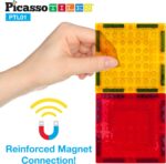 PicassoTiles Magnetic Brick Tiles STEM Creative Magnetic Tiles Building Block Set Building Brick Construction Toy Socket Spikes Toys Accessory Educational Imaginative Learning Kit Stacking Set - Image 5