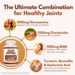 Arazo Nutrition Glucosamine Chondroitin Turmeric Msm Boswellia - Joint Support Supplement for Relief 180 Tablets for Bones, Back, Knees, Hands (180 Tablets) - Image 3