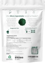 Micro Ingredients Organic Spirulina Powder, 16 Ounce, Raw Spirulina (Arthrospira Platensis), The Richest Sources of 70% Vegan Protein, Containers Minerals, Vitamins, Non-GMO & Non-Irradiation - Image 2